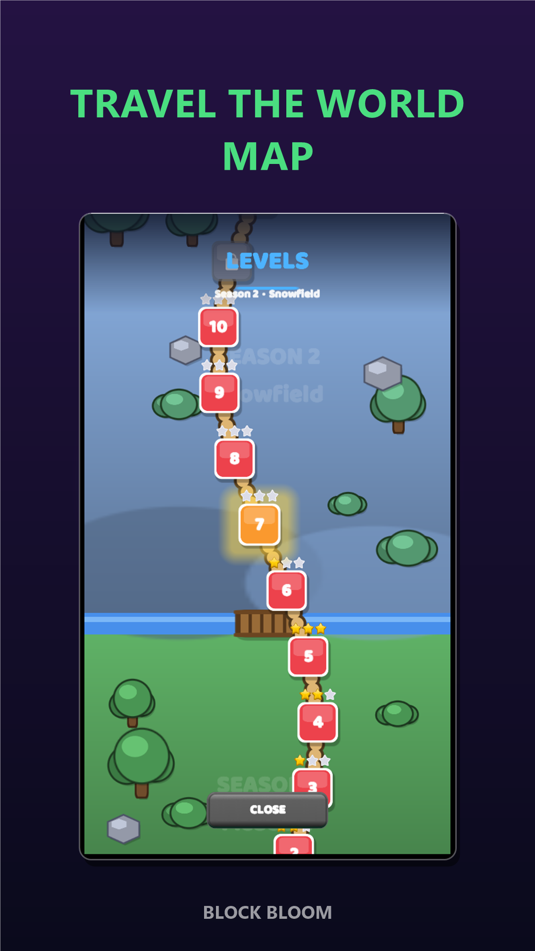 Block Bloom seasonal level map